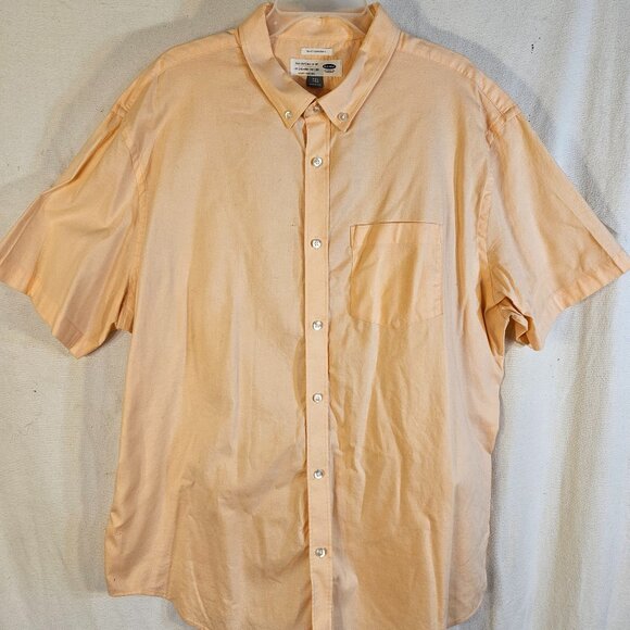 Source Unknown Tops - Peach Colored Button-Down Short Sleeve Top -- ITEM #2022